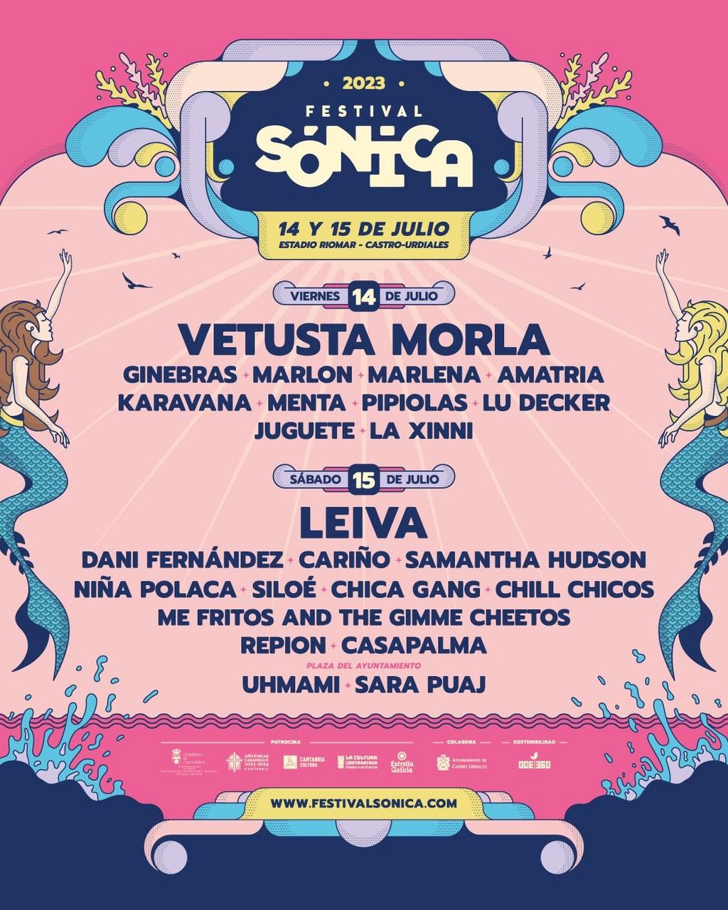 Lineup Poster Festival Sónica 2023