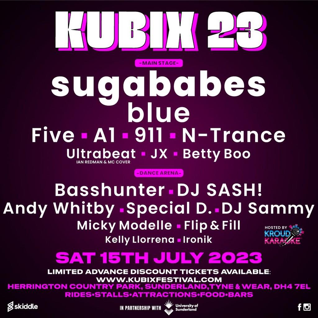 Lineup Poster Kubix Festival Pop & Dance 2023