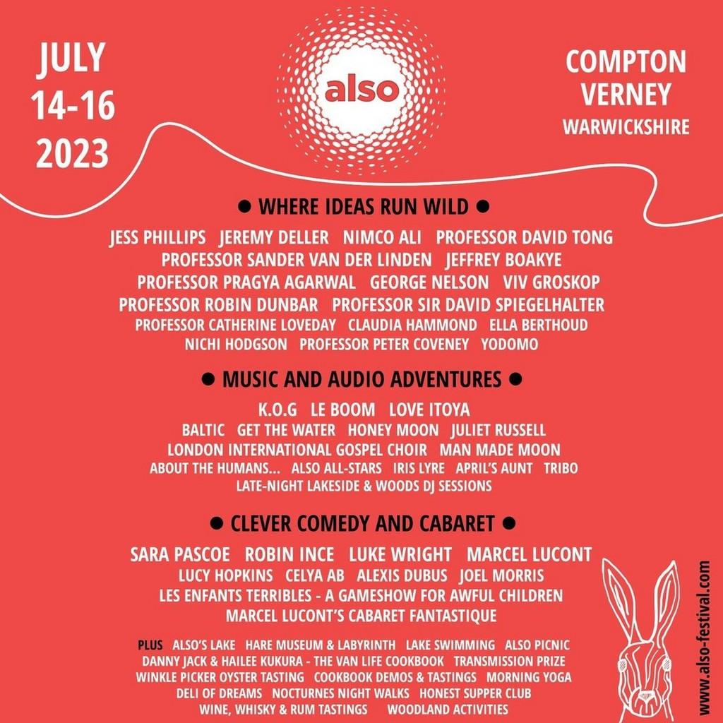 Lineup Poster Also Festival 2023