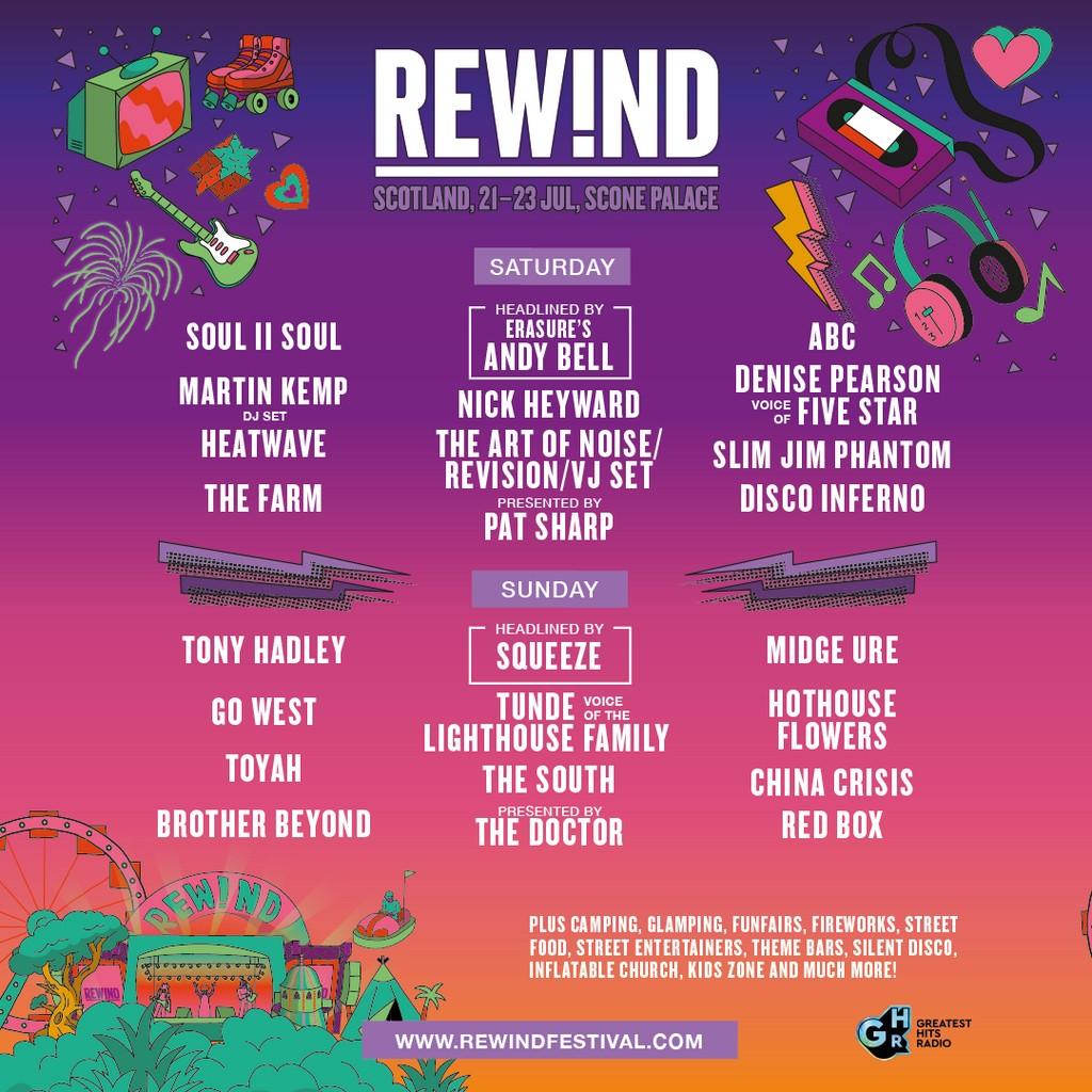 Lineup Poster Rewind Festival Scotland 2023