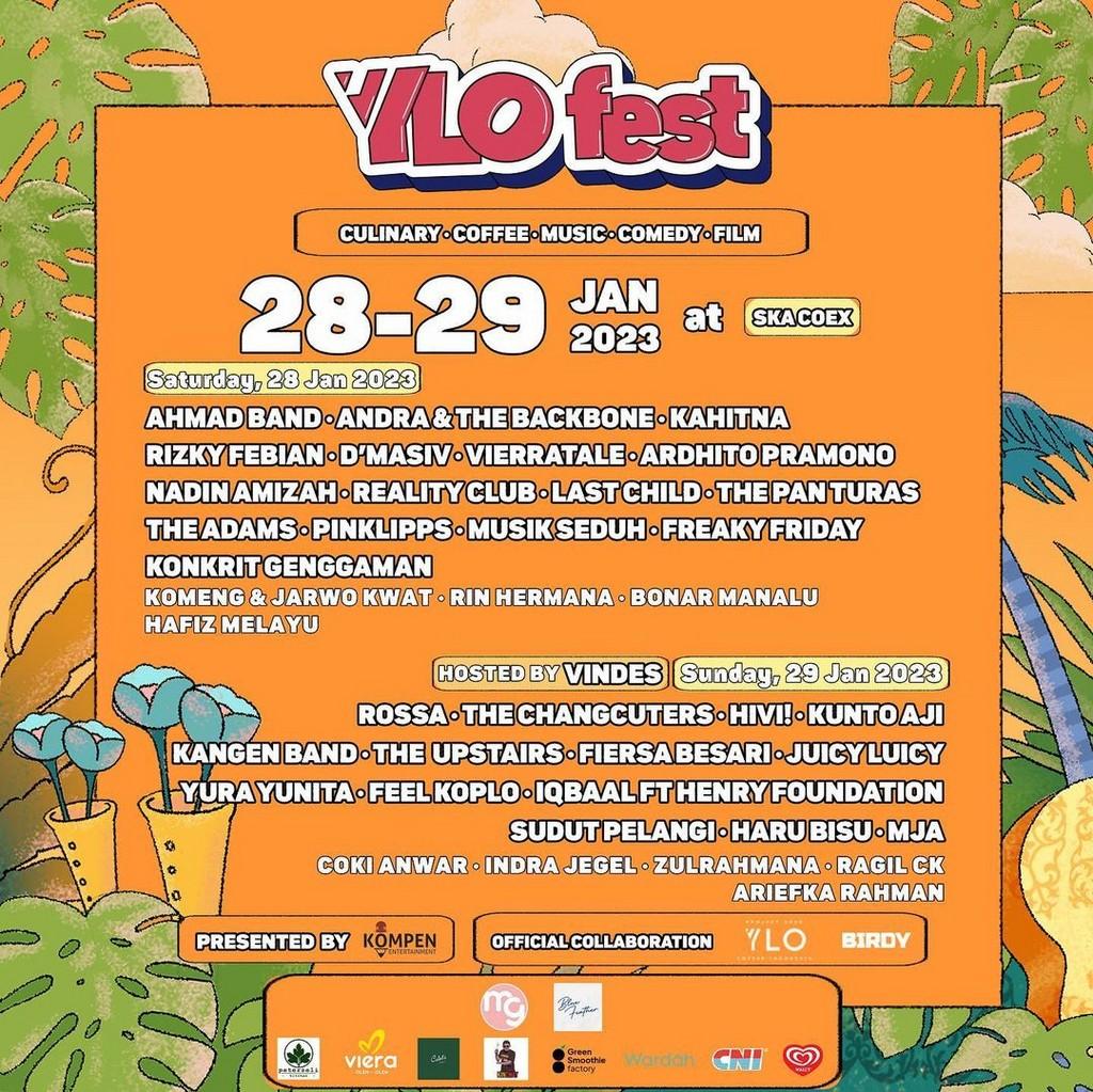 Lineup Poster YLO Festival 2023