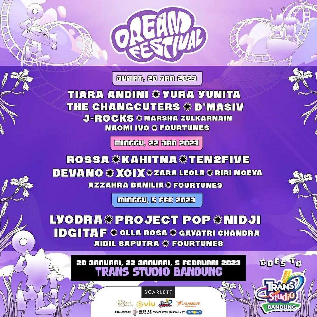 Lineup Poster Dream Festival 2023