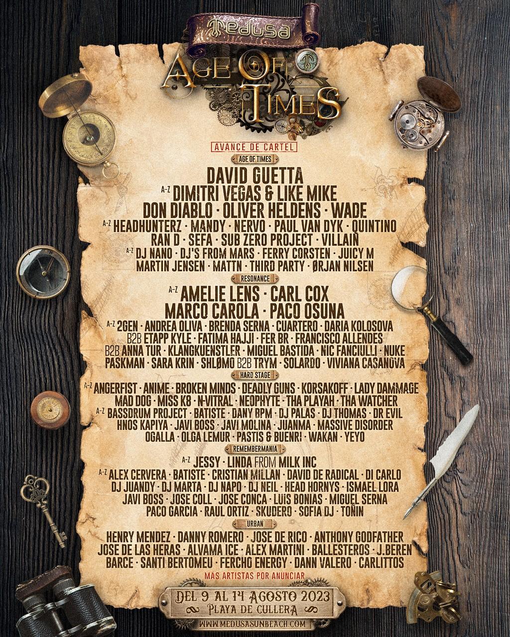 Lineup Poster Medusa Festival 2023