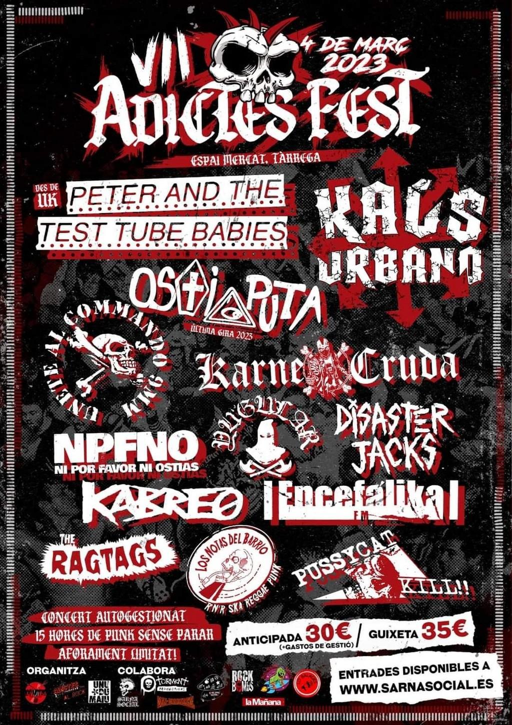 Lineup Poster Adictes Fest 2023