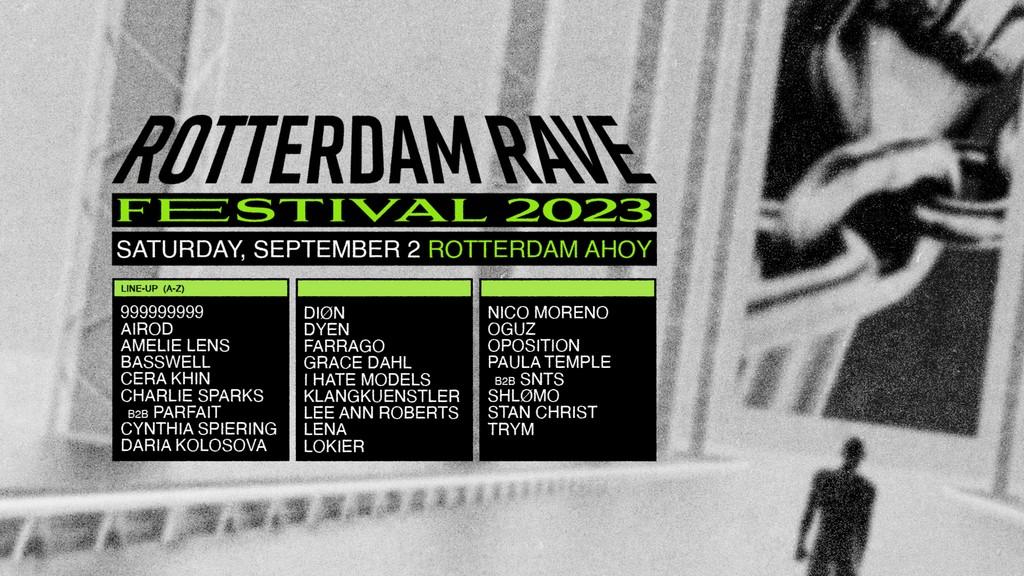 Lineup Poster Rotterdam Rave Festival 2023