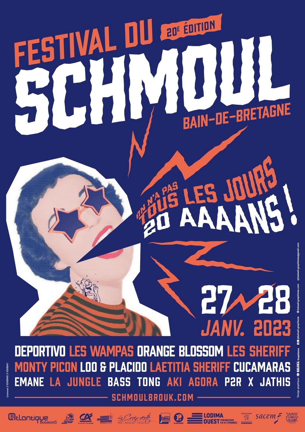 Lineup Poster Festival Du Schmoul 2023