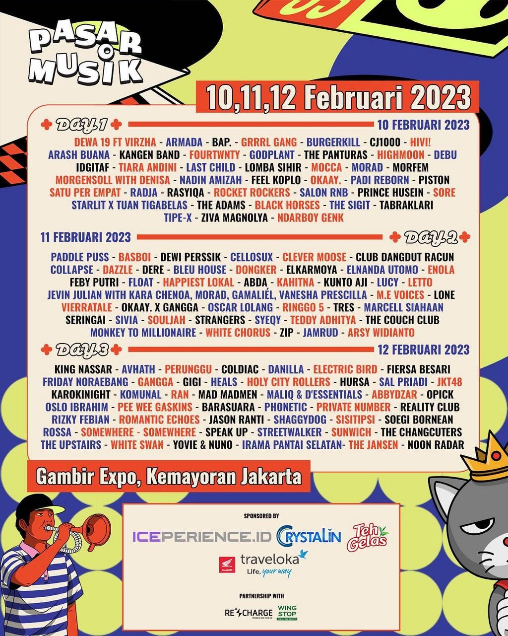 Lineup Poster Pasar Musik 2023