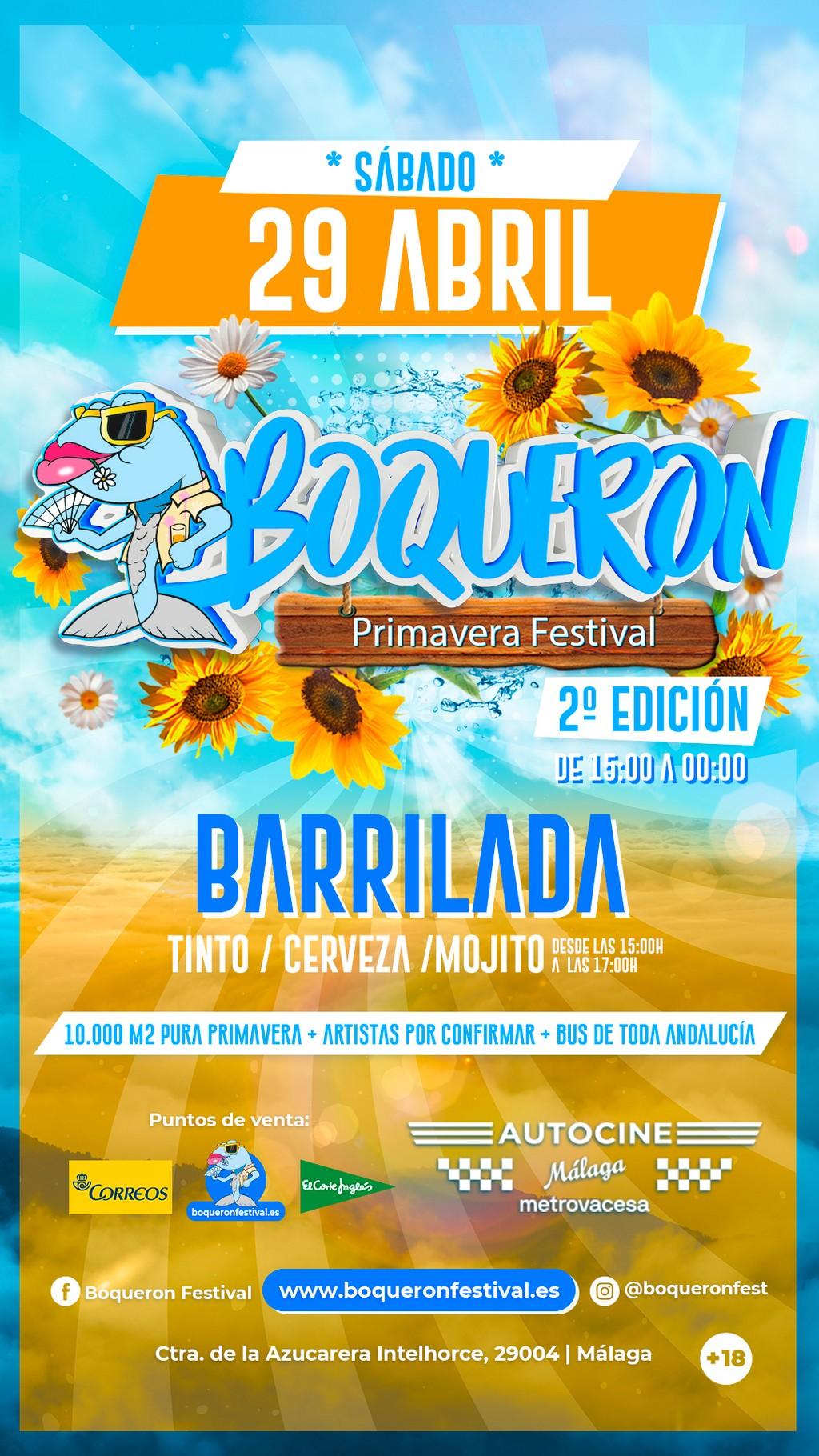 Lineup Poster Boquerón Primavera Festival 2023