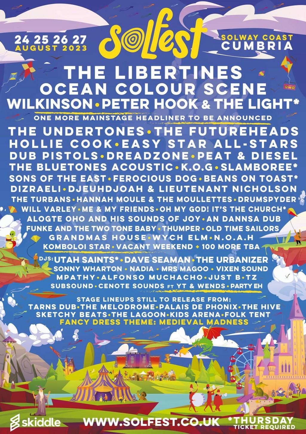 Lineup Poster Solfest Music Festival 2023