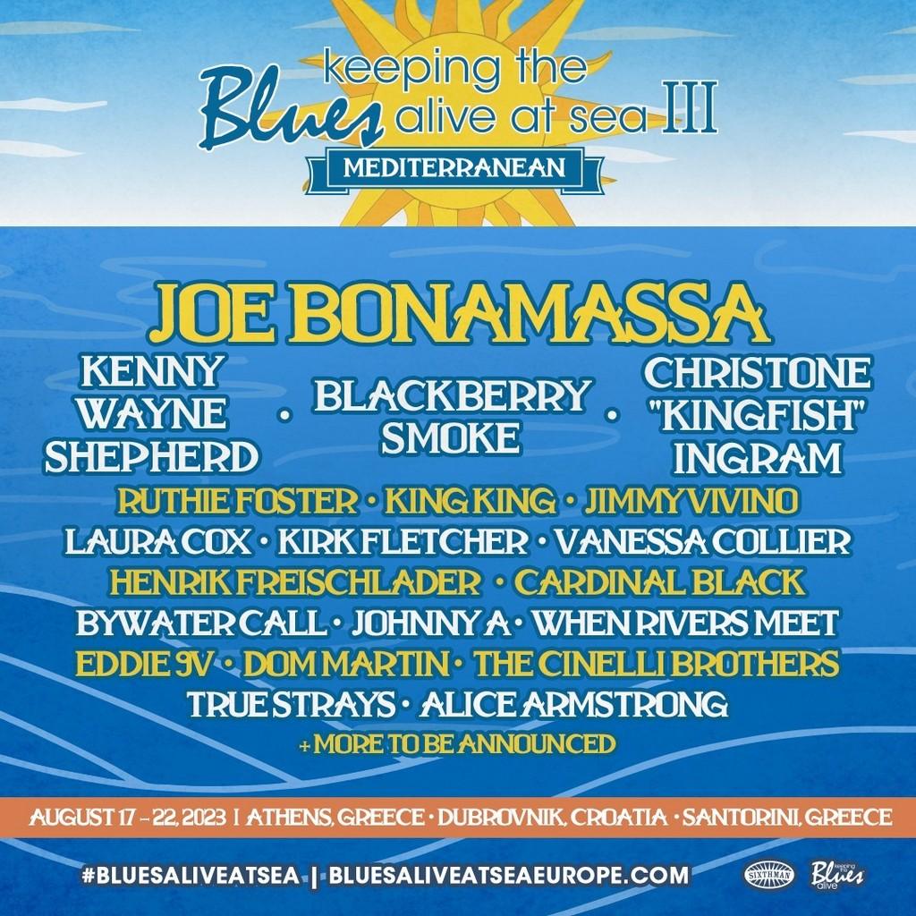 Lineup Poster Keeping the Blues Alive at Sea Mediterranean 2023