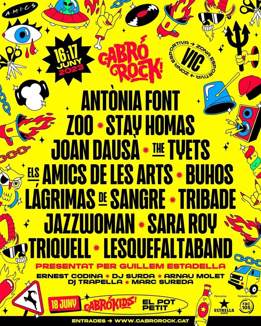 Lineup Poster Cabró Rock 2023