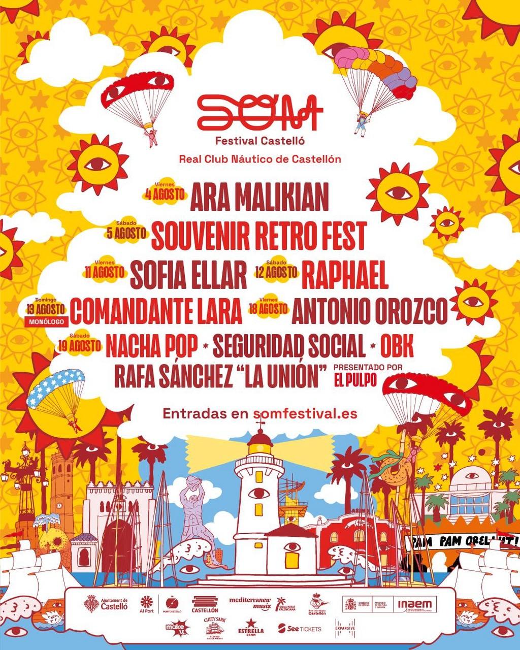 Lineup Poster SOM Festival Castelló 2023