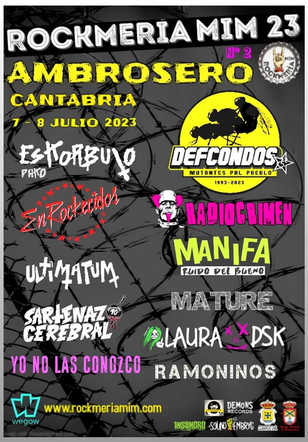 Lineup Poster RockMeria MiM 2023