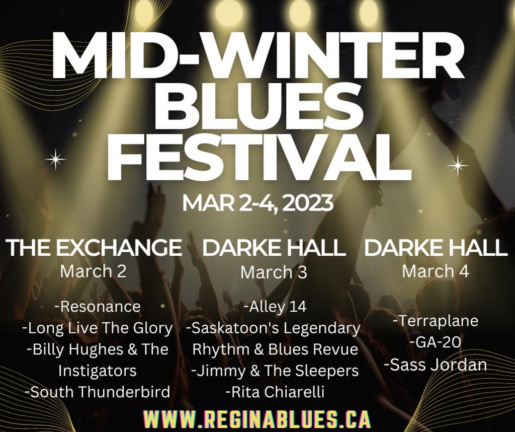 Lineup Poster Mid-Winter Blues Festival 2023