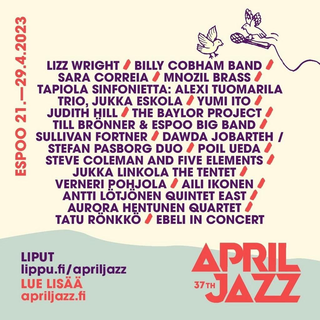 Lineup Poster April Jazz 2023