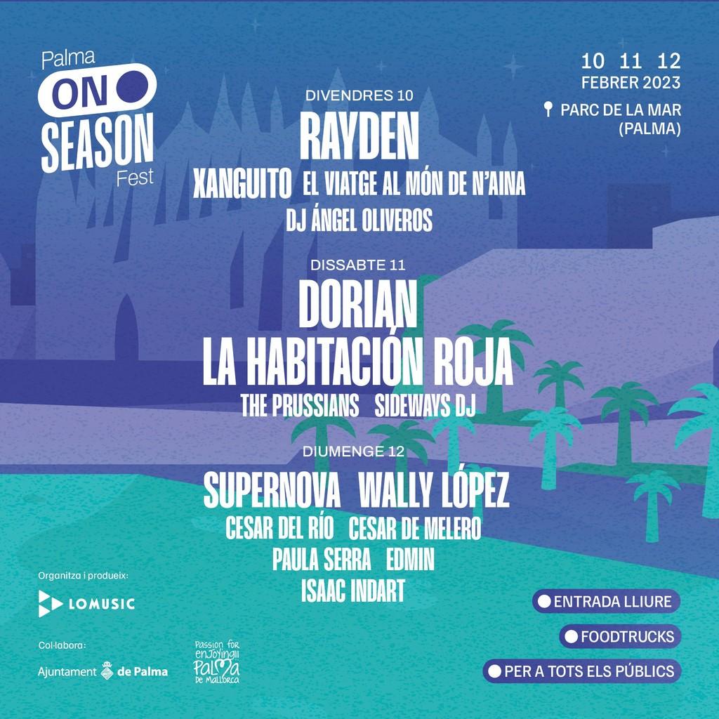 Lineup Poster Palma On Season Fest 2023