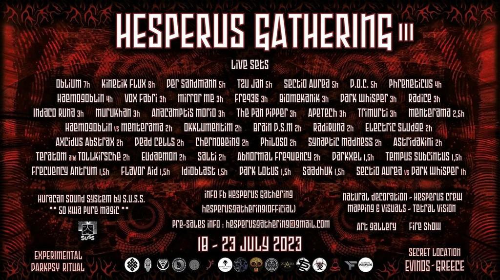 Lineup Poster Hesperus Gathering 2023