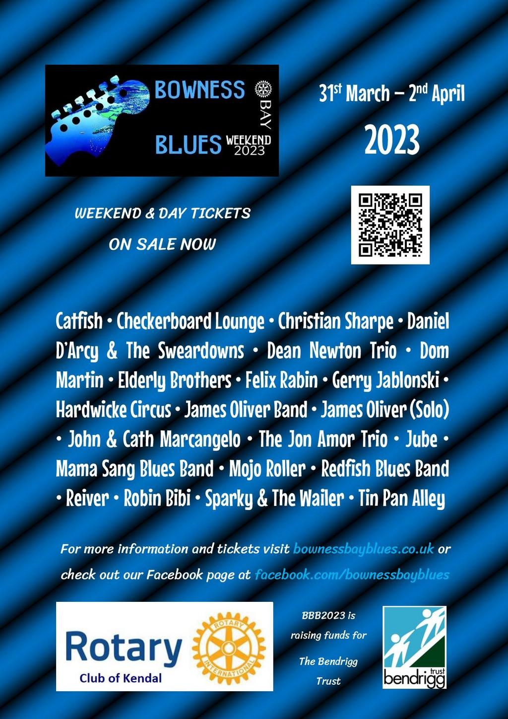 Lineup Poster Bowness Bay Blues 2023