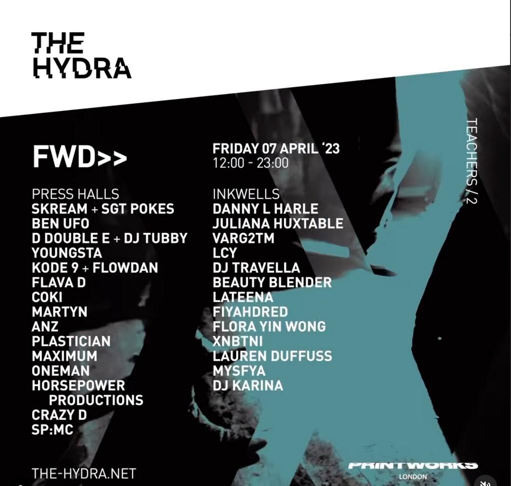 Lineup Poster The Hydra: FWD>> 2023