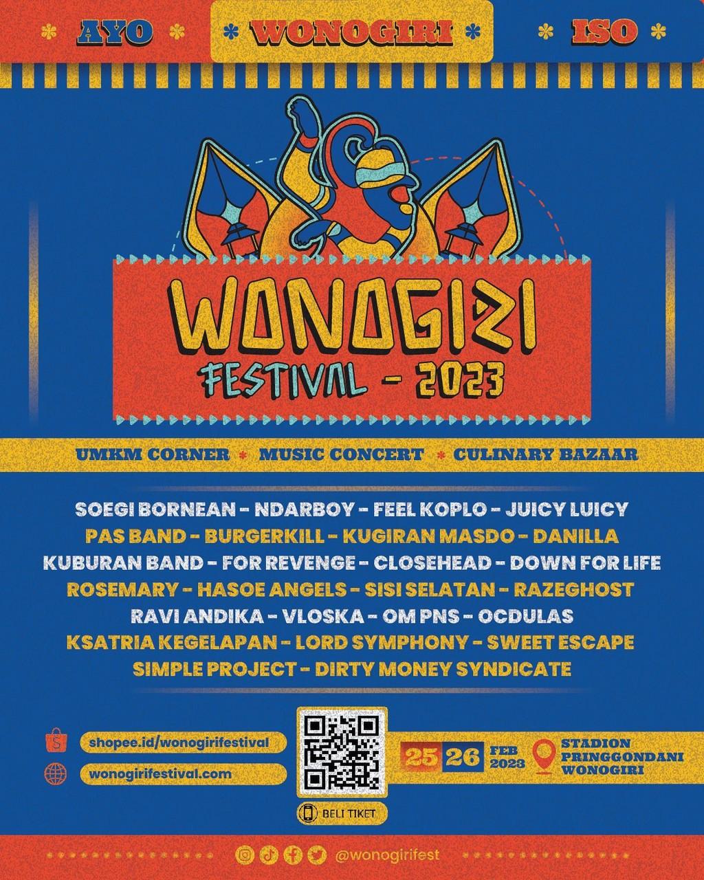 Lineup Poster Wonogiri Fest 2023