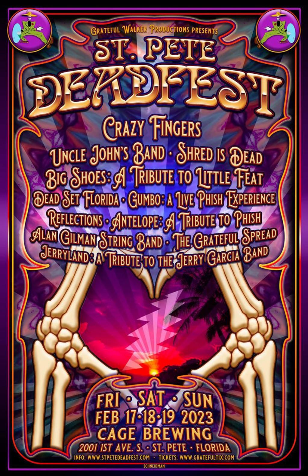 Lineup Poster St. Pete Dead Fest 2023
