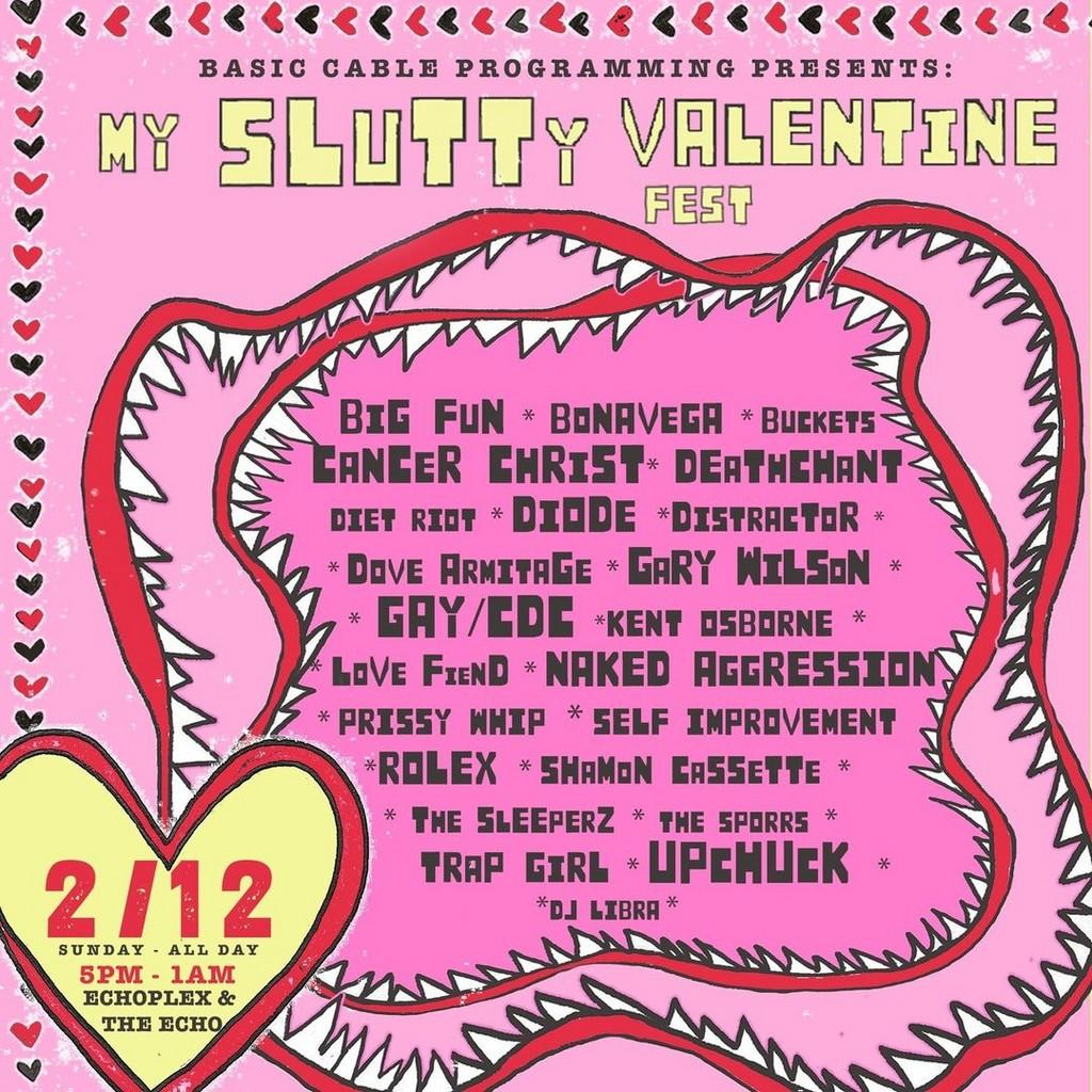 Lineup Poster My Slutty Valentine Fest 2023