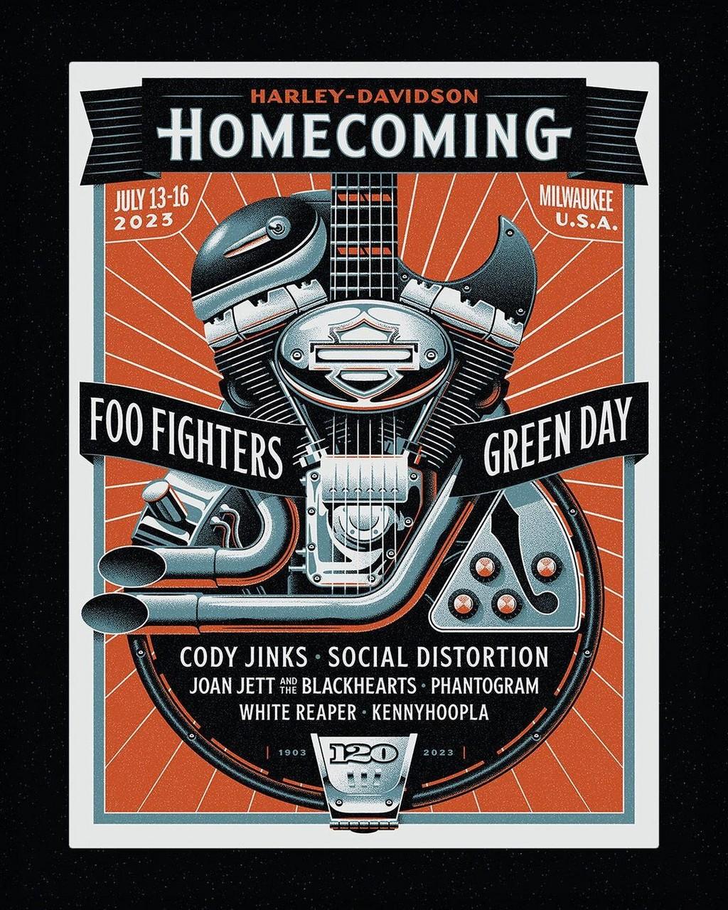 Lineup Poster Harley Davidson Homecoming Festival 2023