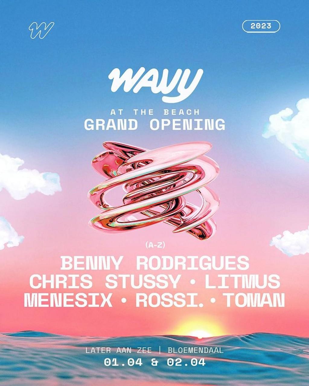 Lineup Poster Wavy at the Beach - Grand Opening 2023