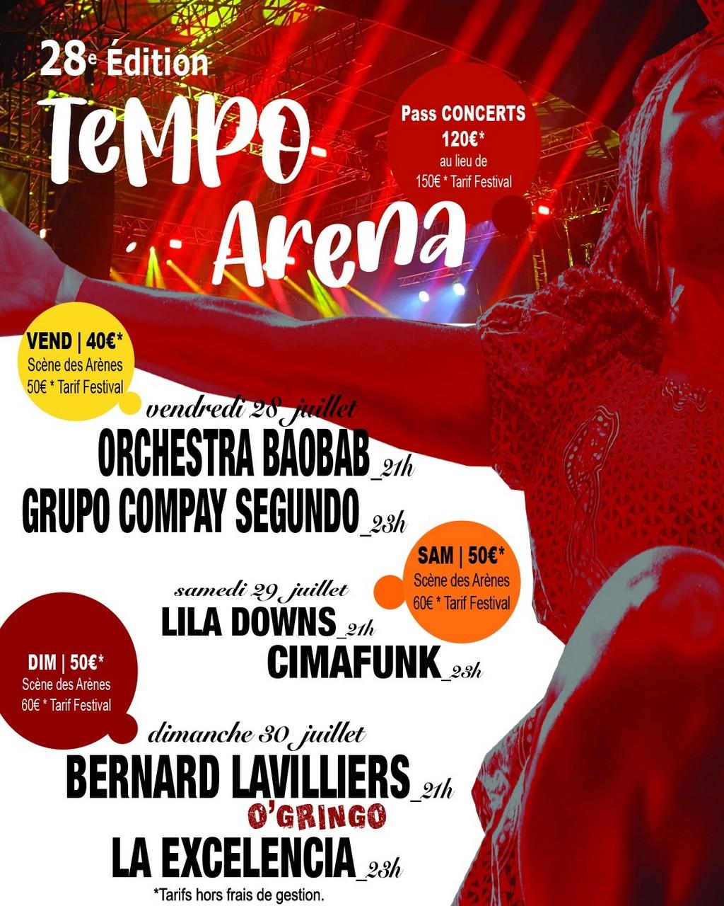 Lineup Poster Festival Tempo Latino 2023