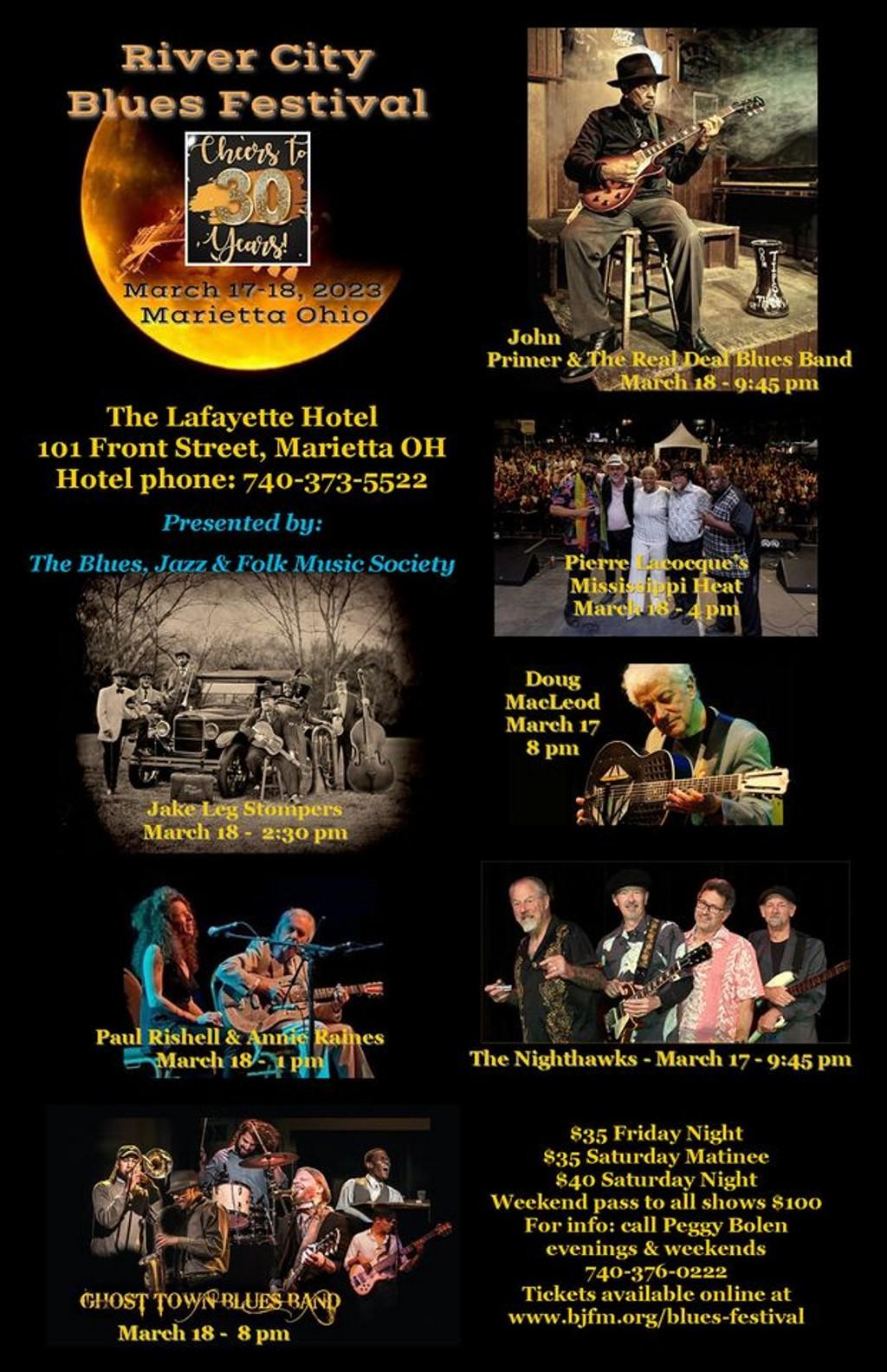 Lineup Poster River City Blues Festival 2023