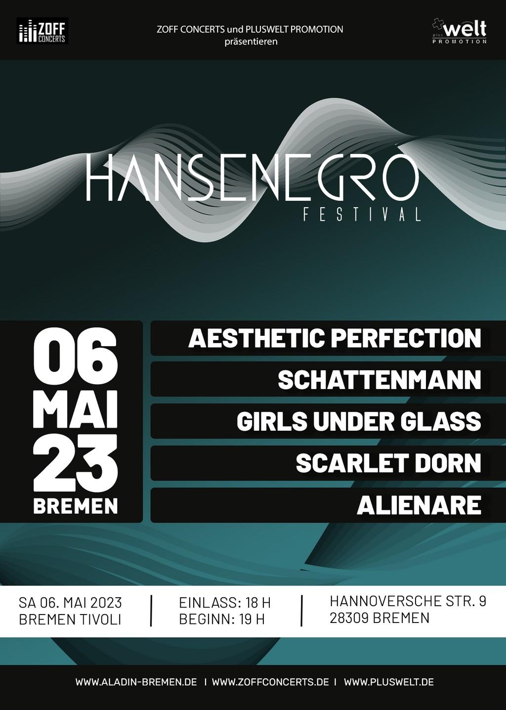 Lineup Poster HANSENEGRO Festival 2023