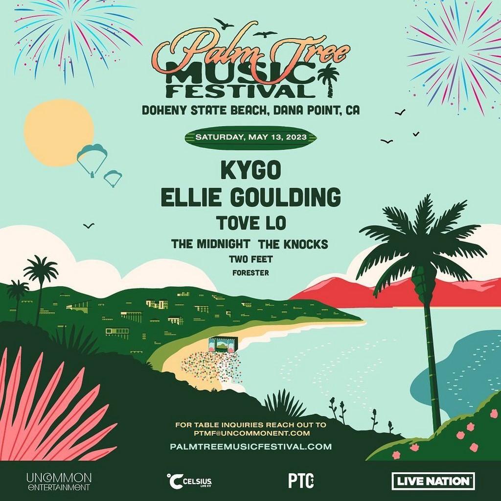 Lineup Poster Palm Tree Music Festival California 2023