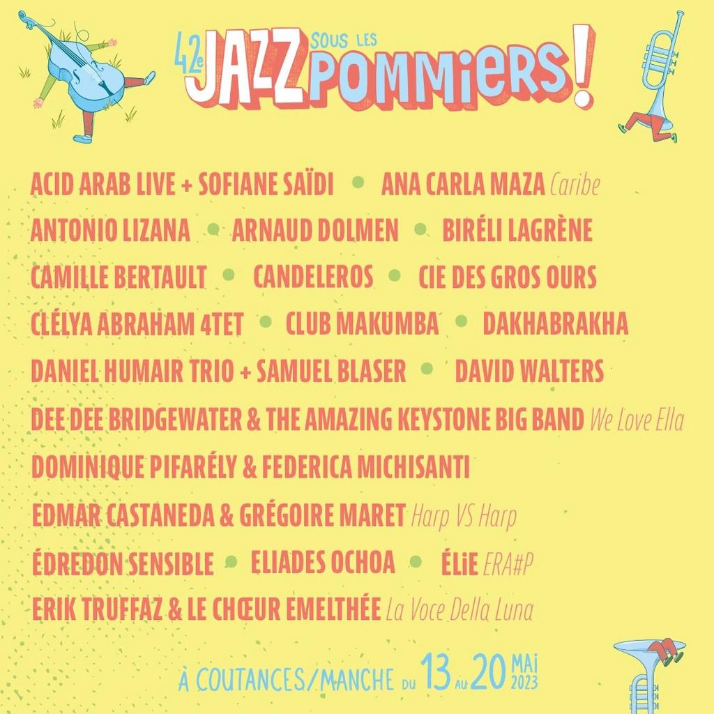 Lineup Poster Jazz Sous Les Pommiers 2023