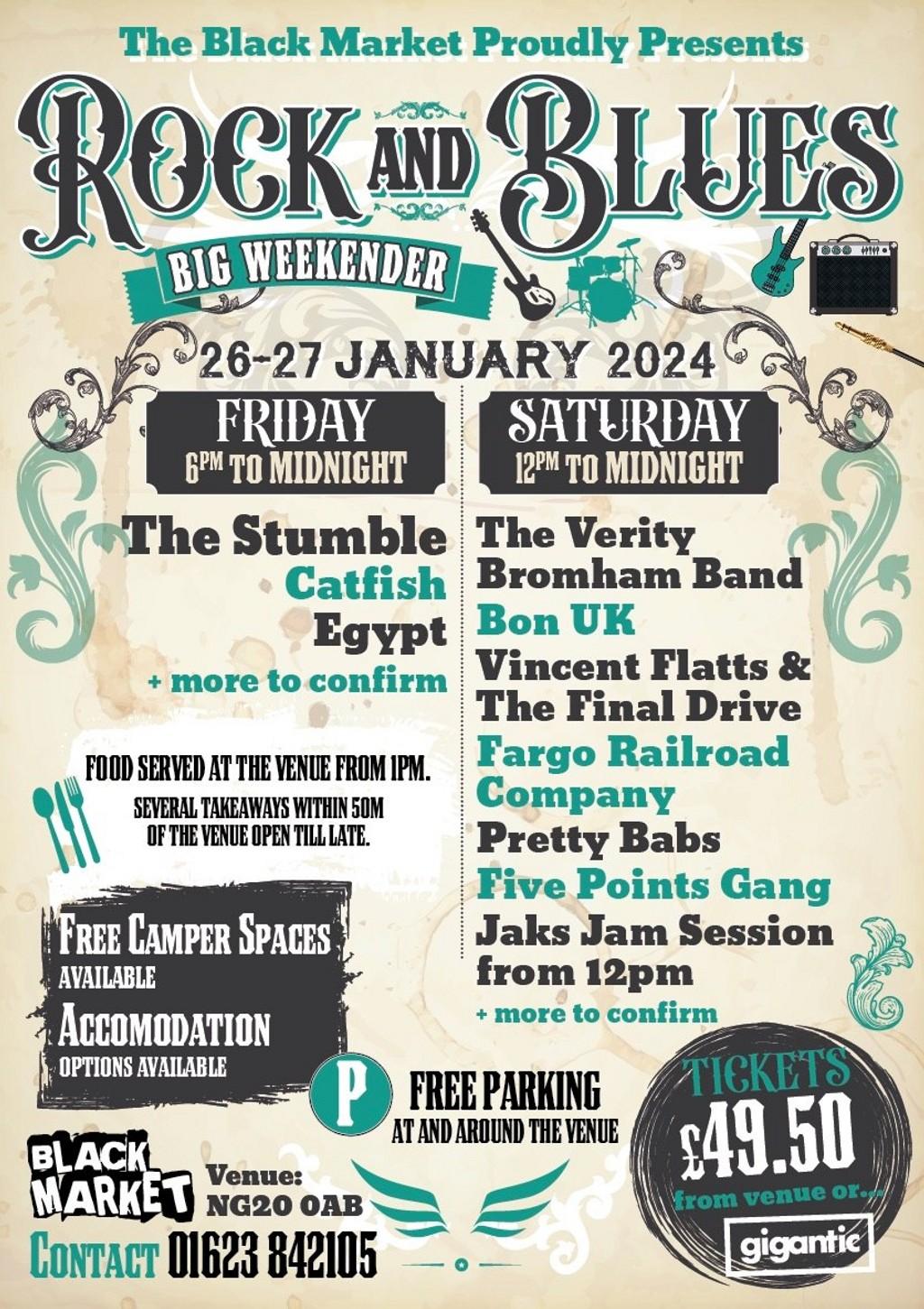 Lineup Poster Rock n Blues Big Weekender 2024