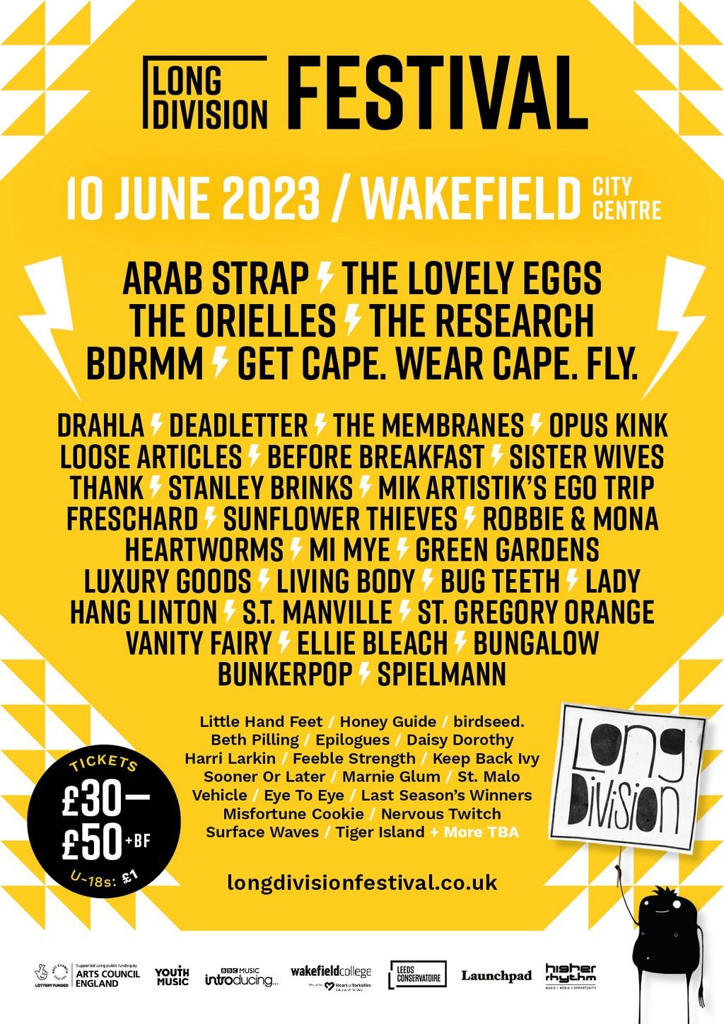 Lineup Poster Long Division Festival 2023