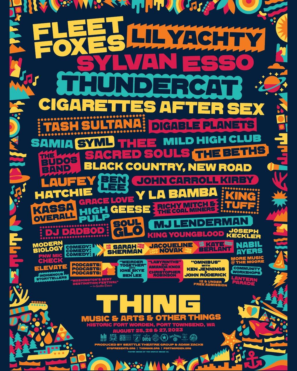 Lineup Poster THING Music & Arts Festival 2022