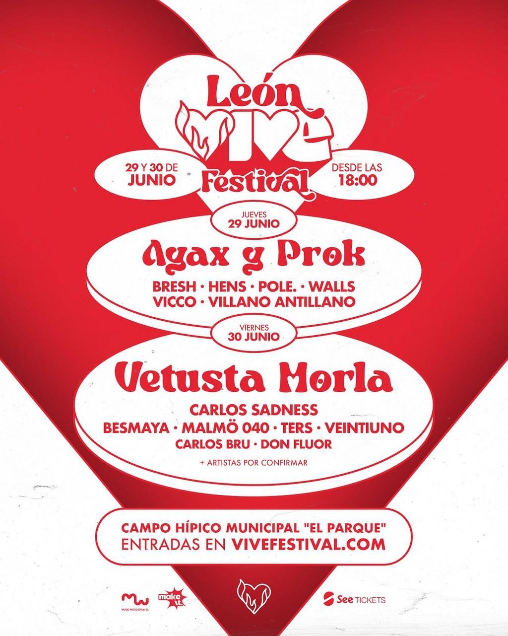 Lineup Poster Leon Vive Festival 2023