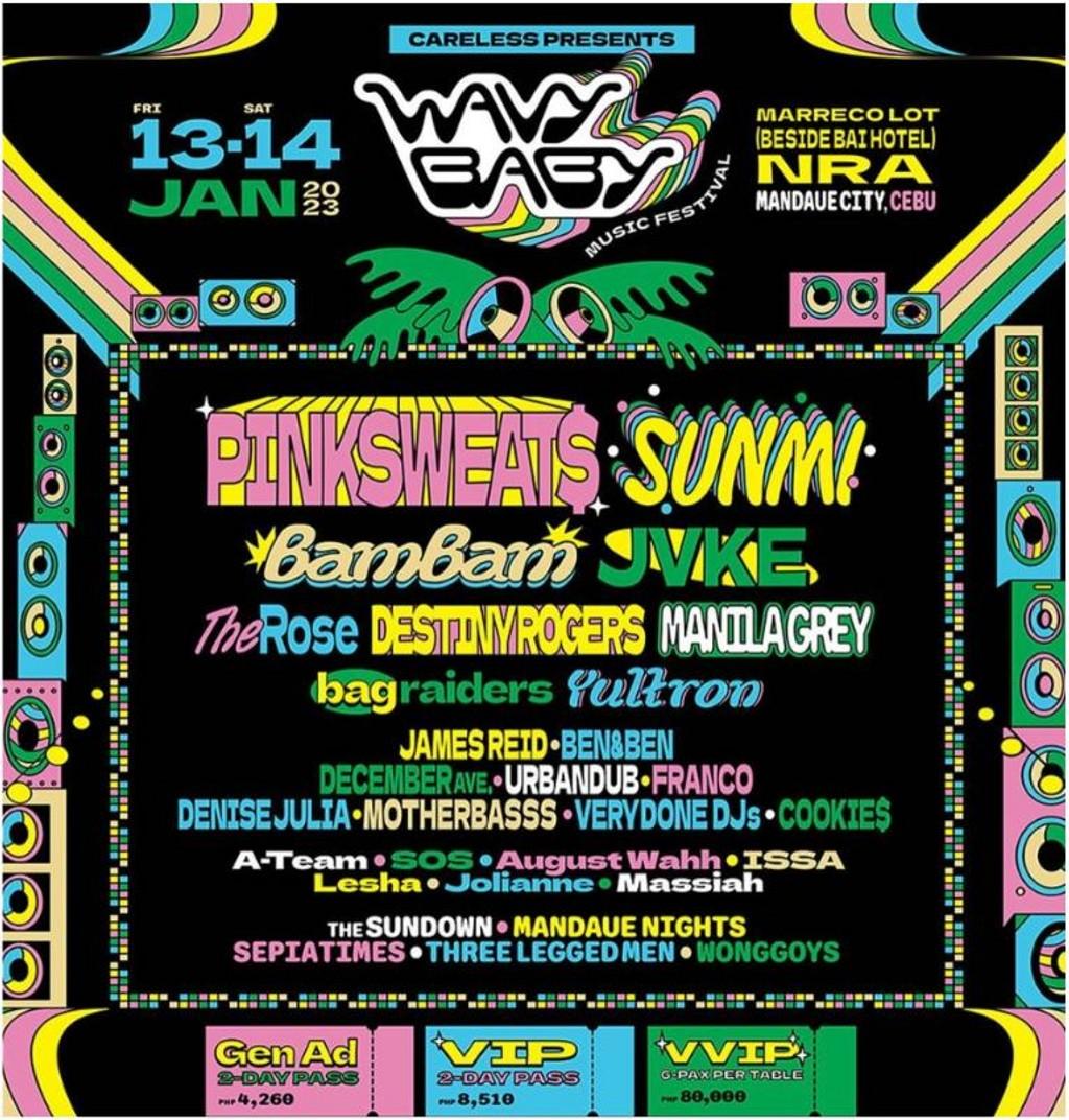 Lineup Poster Wavy Baby Music Festival 2023