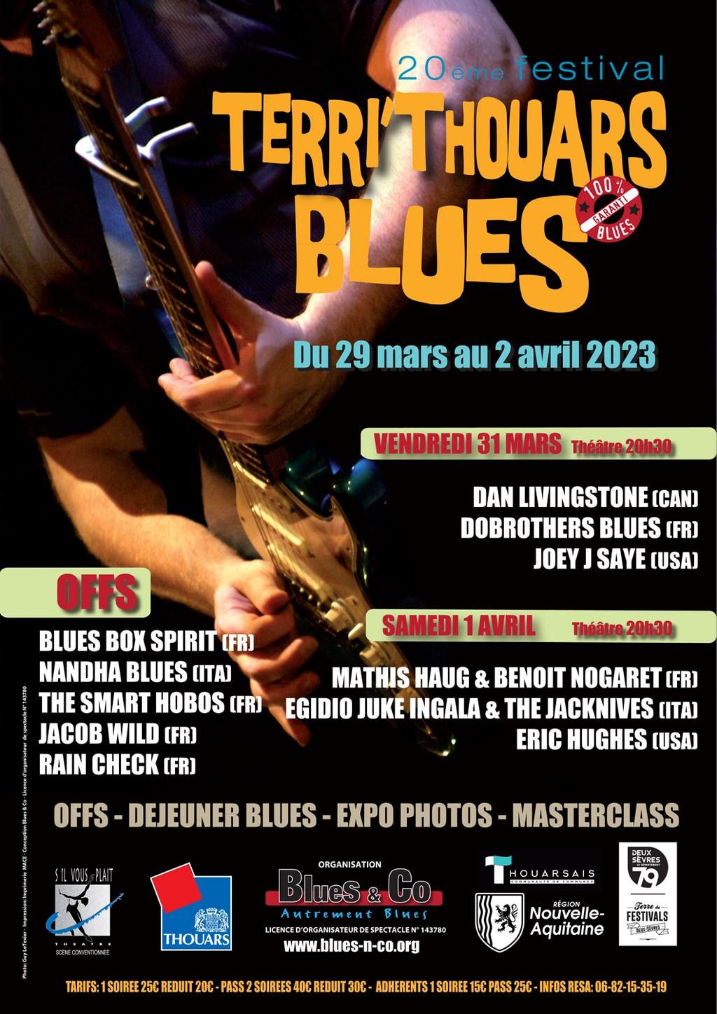 Lineup Poster Festival Terri'Thouars Blues 2023