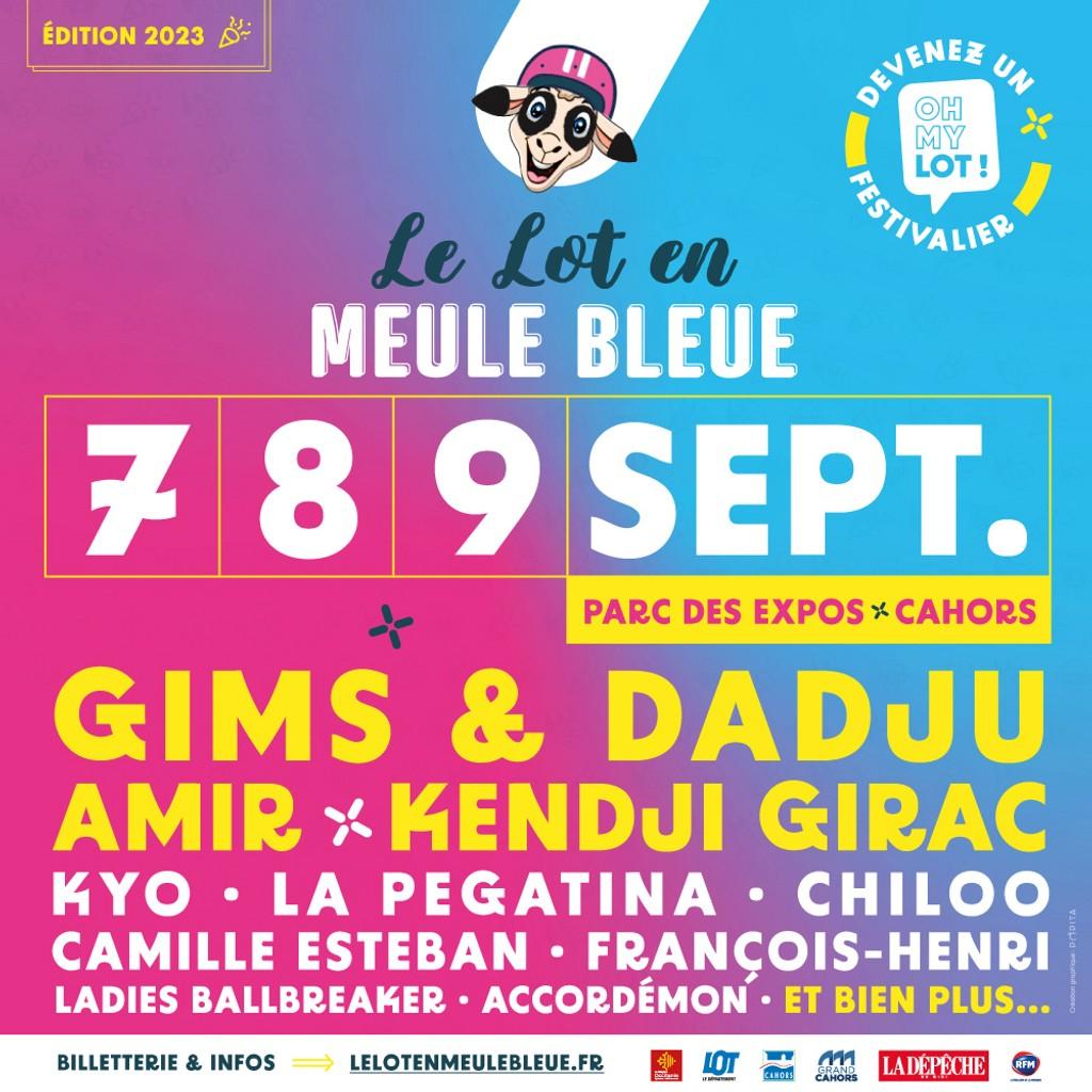 Lineup Poster Le Lot en Meule Bleue 2023