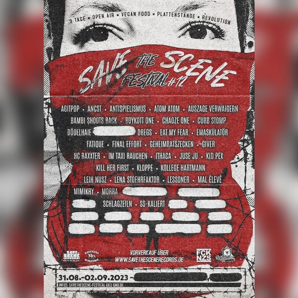 Lineup Poster Save The Scene Festival 2023