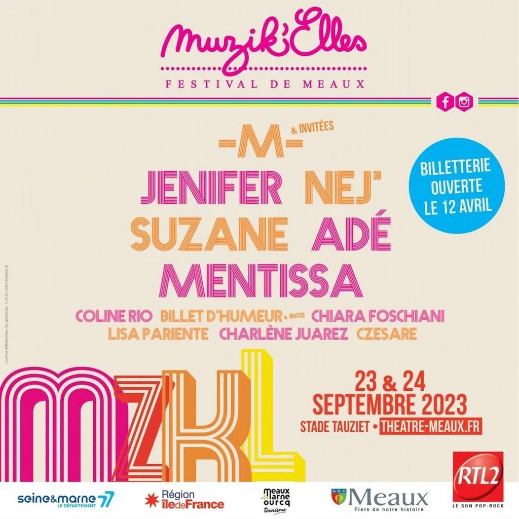 Lineup Poster Festival Muzik’elles De Meaux 2023