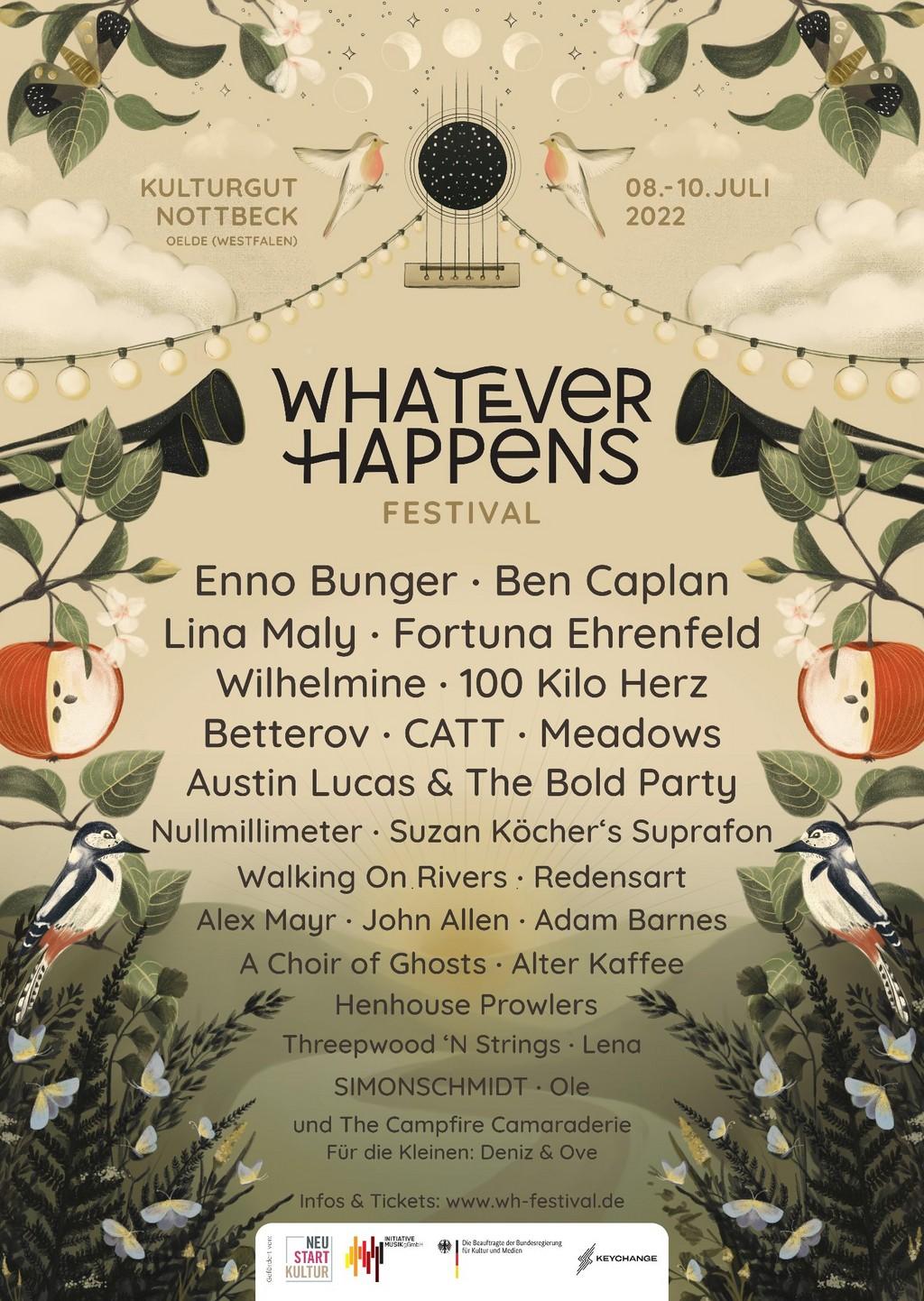 Lineup Poster Whatever Happens Festival 2022