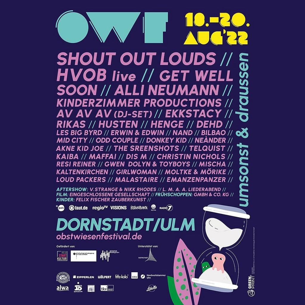 Lineup Poster Obstwiesenfestival 2022