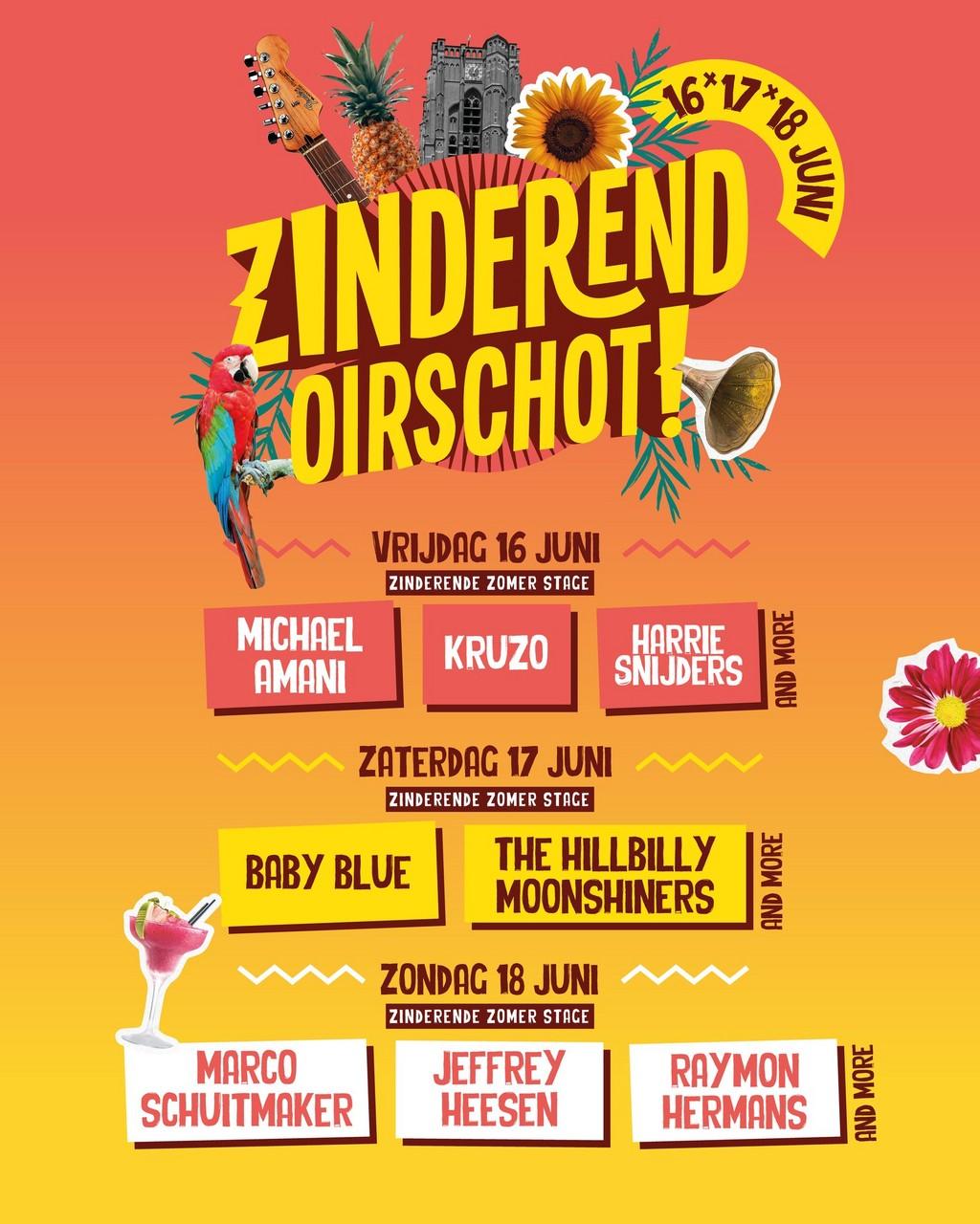 Lineup Poster Zinderend Oirschot 2023