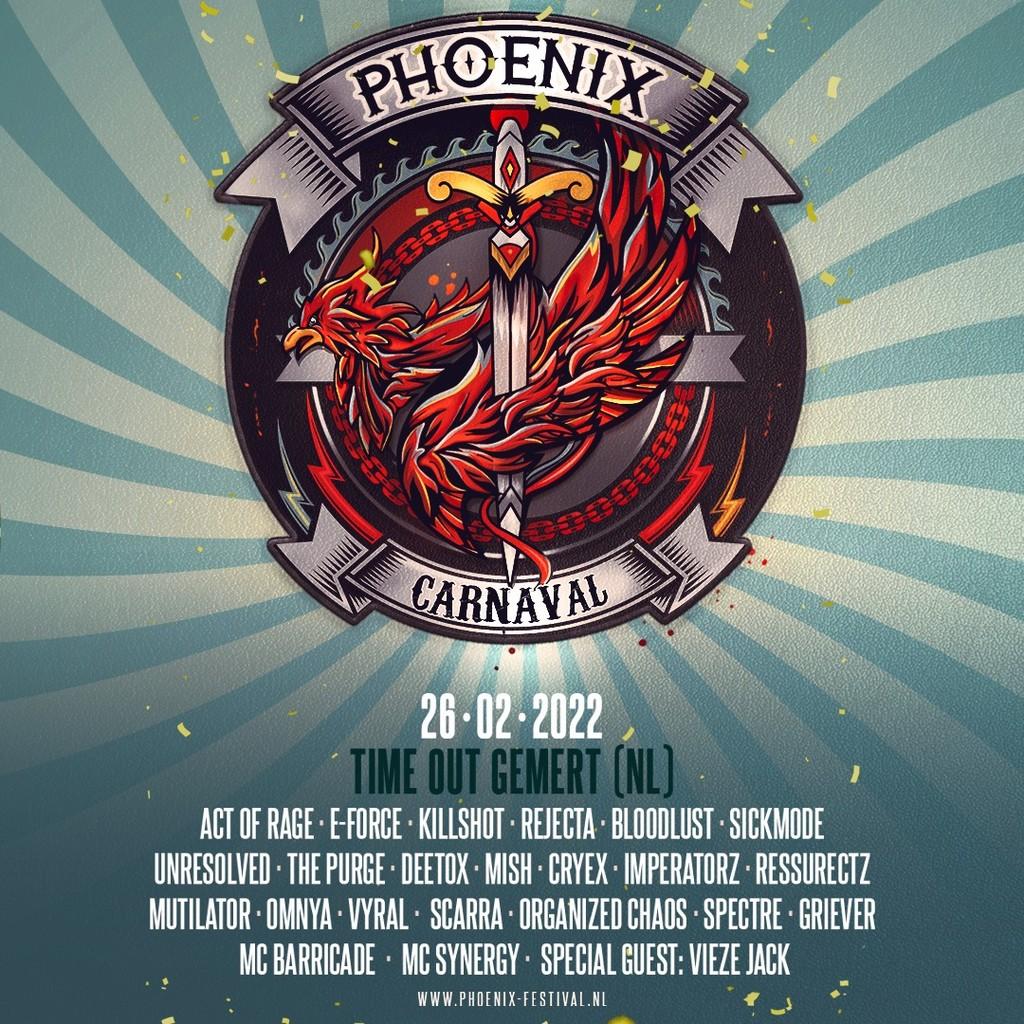 Lineup Poster Phoenix Carnaval 2022