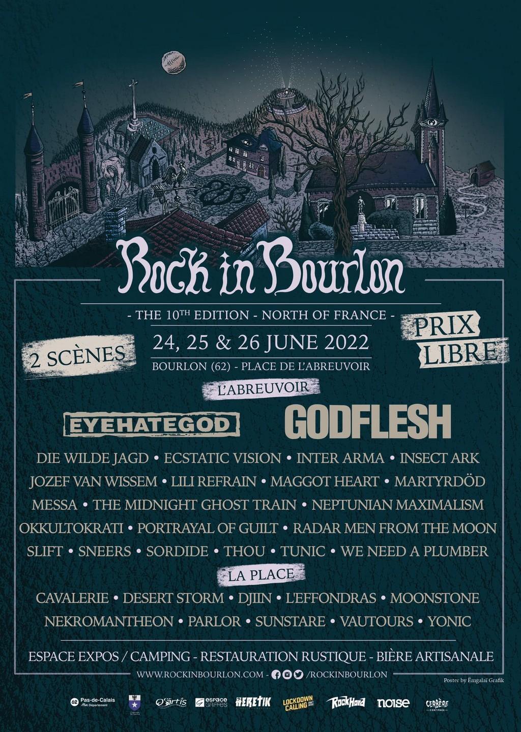 Lineup Poster Rock In Bourlon 2022