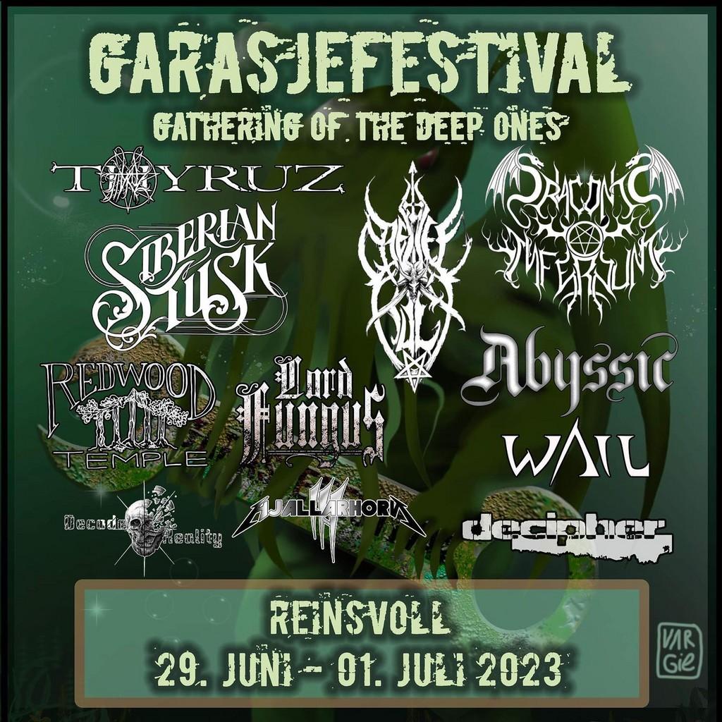 Lineup Poster Garasjefestival 2023