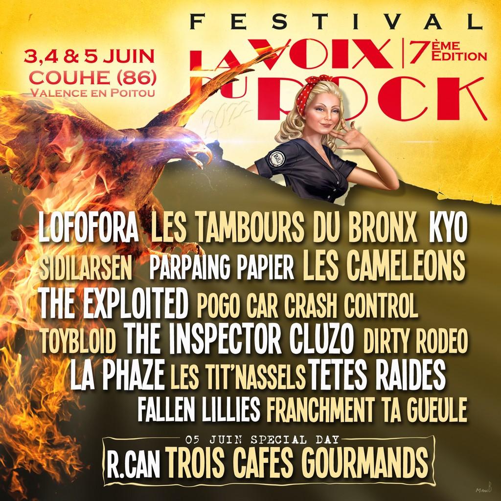 Lineup Poster La Voix du Rock 2022