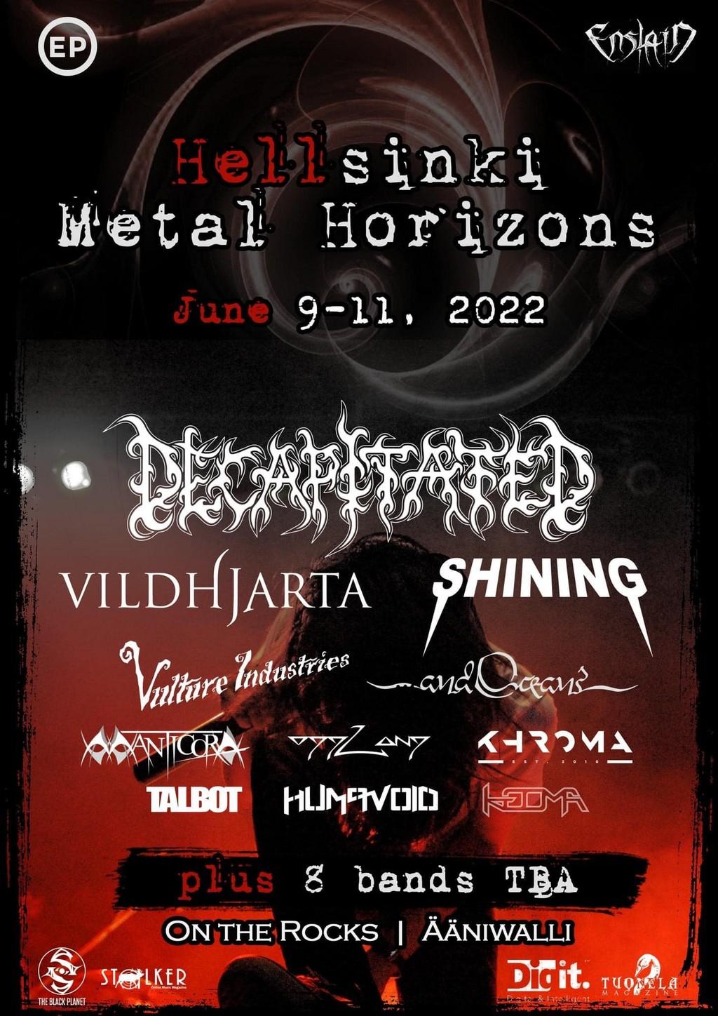 Lineup Poster Hellsinki Metal Horizons 2022